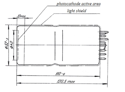 Spectrometric photomultiplier tube PMT-176